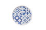 Hermia Juego de Platos para Postre Blue Pattern (6 Piezas) Azul y Blanco